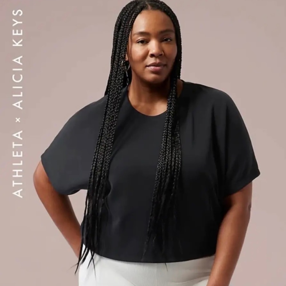 Athleta Alicia Keys oversized crop tee size small